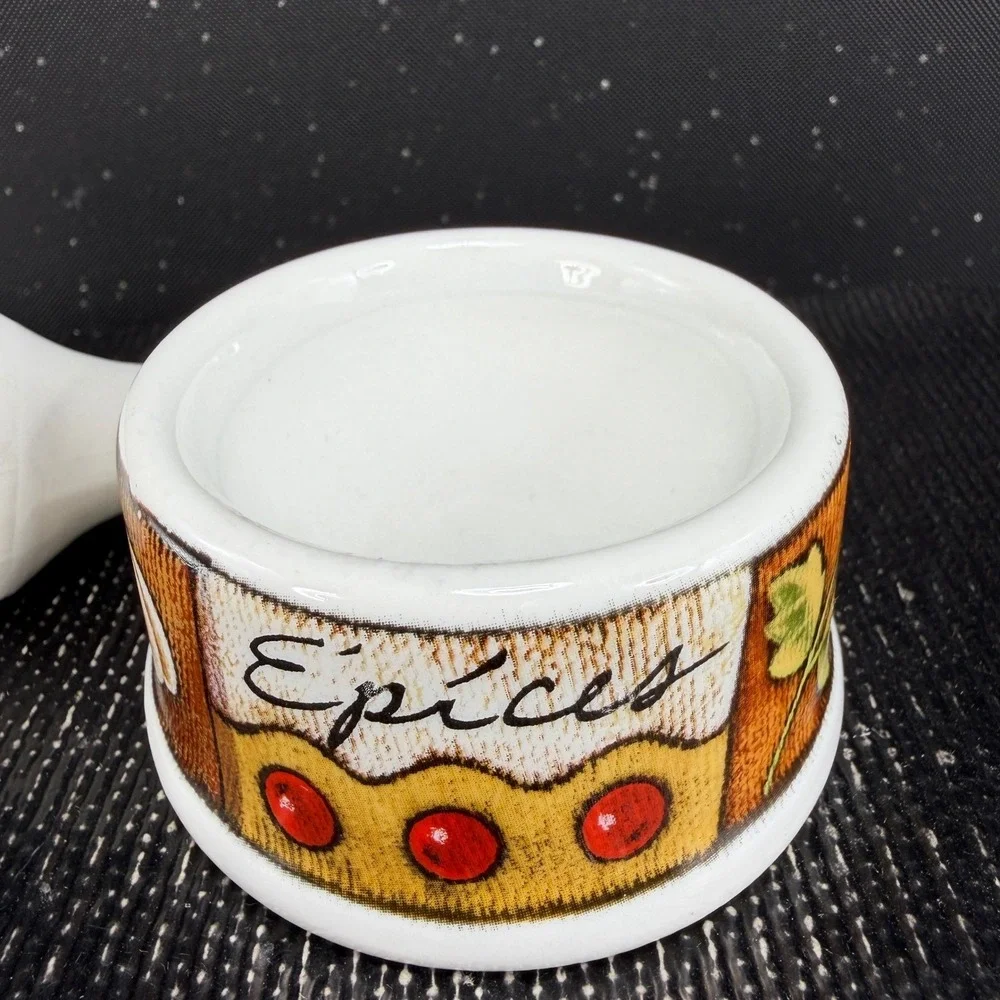 Joie MSC International Ceramic Mini Mortar and Pestle Set Epices Garlic Design